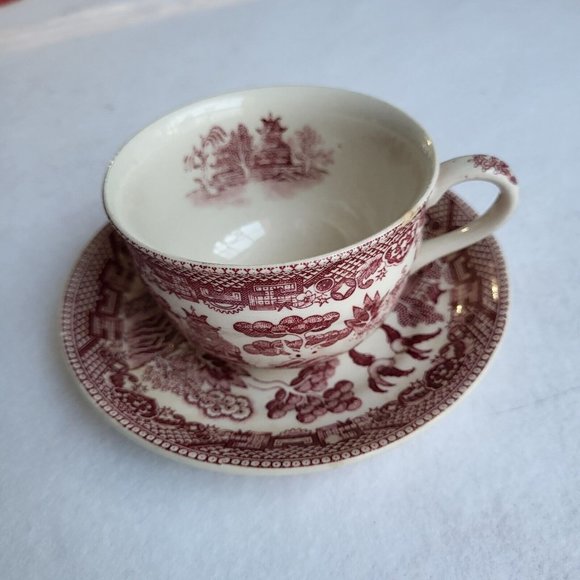 Unbranded Kitchen Vintage Red Willow Cappuccino Expresso Coffee Tea